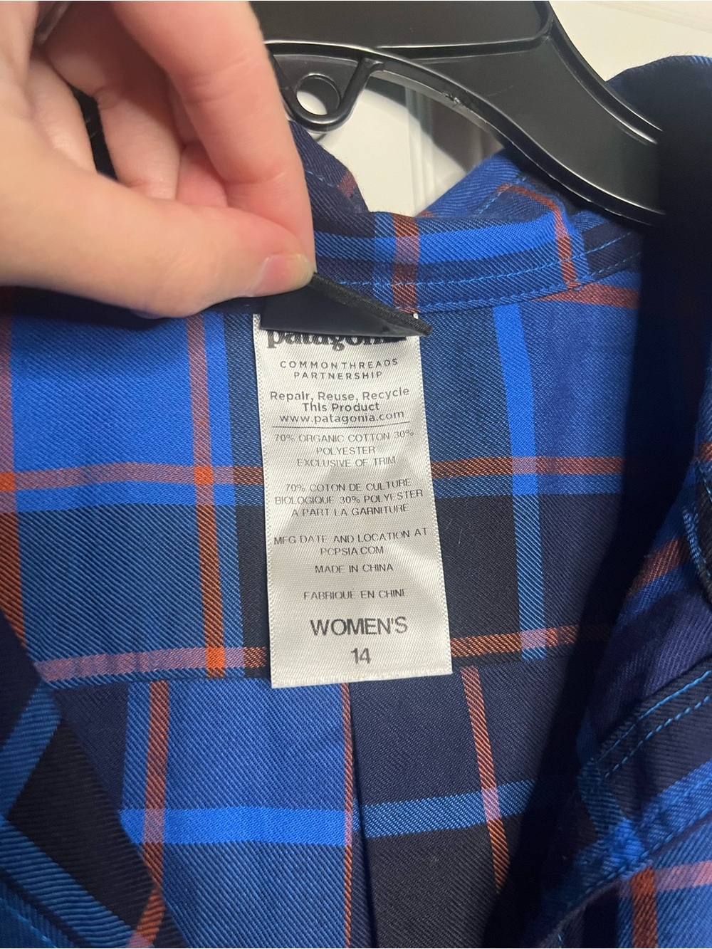 Patagonia Featherstone Shirt Blue Plaid - Picture 8 of 12
